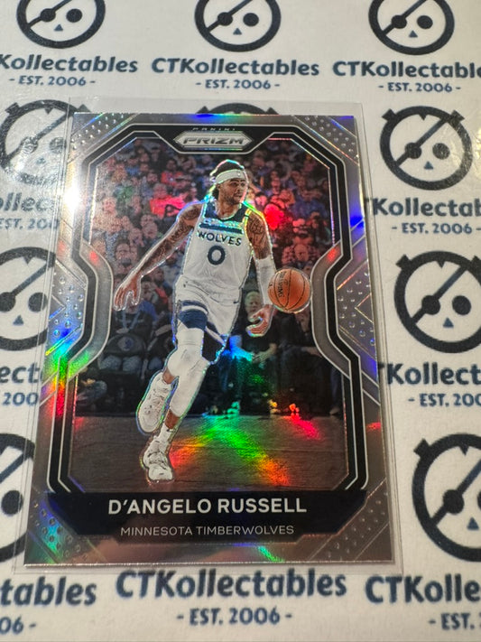 2020-21 NBA Panini Prizm D'Angelo Russell Silver Prizm #95 Timberwolves