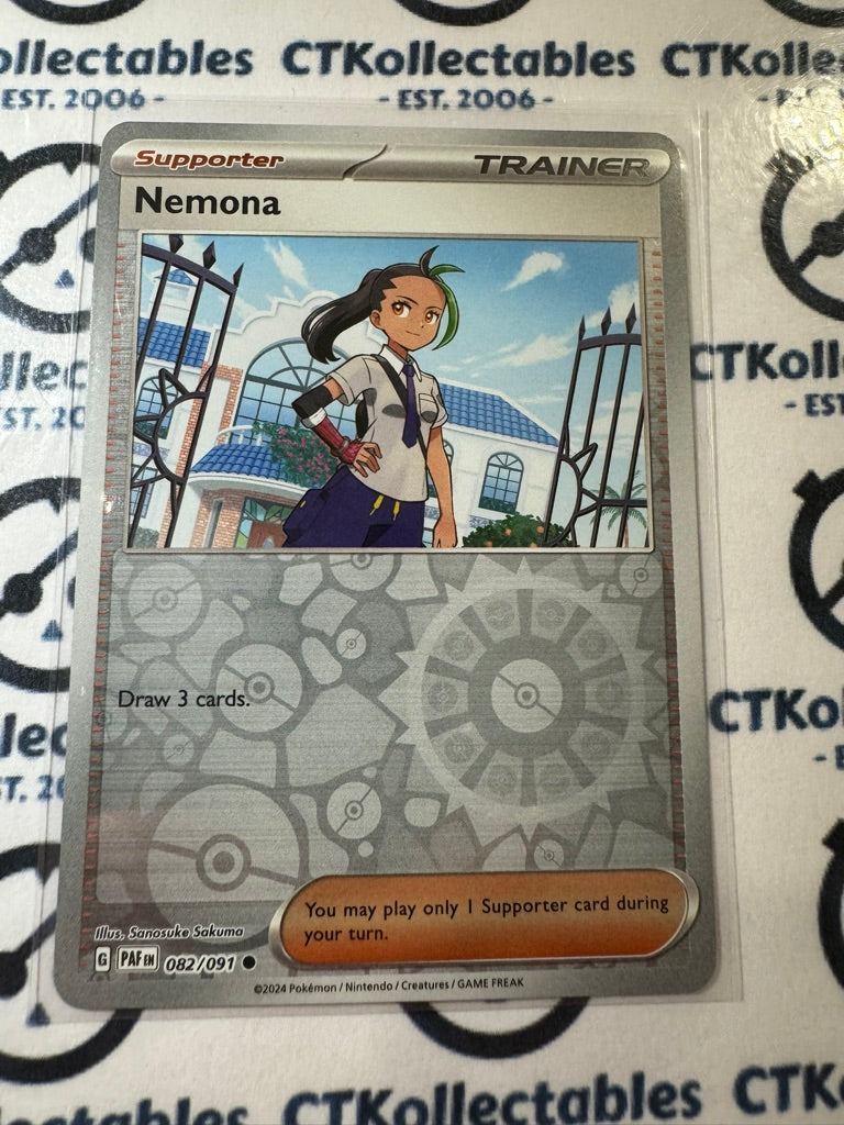 Nemona Reverse Holo #082/091 2024 Paldean Fates Pokemon Card