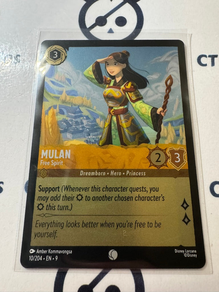 Disney Lorcana Fabled COLD FOIL 10/204 Mulan Free Spirit C