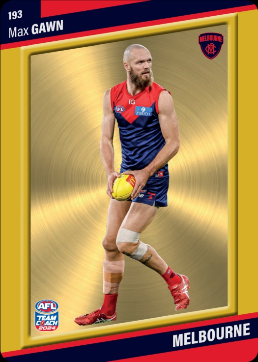 2024 AFL Teamcoach Max Gawn Gold #193 Demons