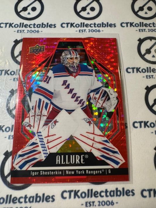 2022-23 Upper Deck Allure - #59 Igor Shesterkin Red Rainbow Rangers