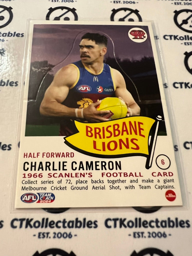 2024 AFL Teamcoach Scanlens Die-Cut Charlie Cameron #6 Lions