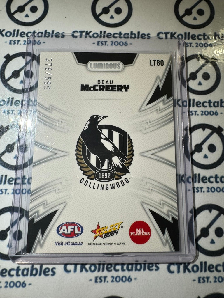 2024 AFL Footy Stars Thunderbolt LT80 Beau Mcreery #379/599 Magpies