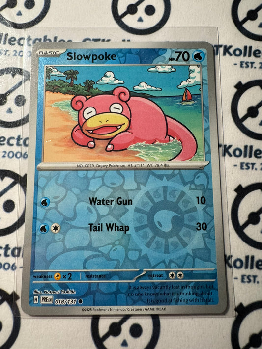 Slowpoke Reverse Holo #018/131 Prismatic Evolutions Pokemon Card