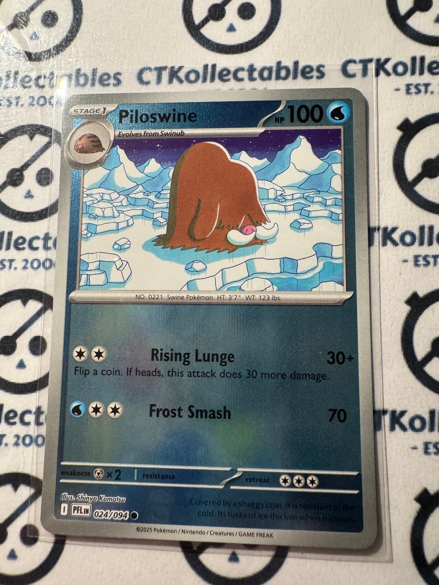 Piloswine Reverse Holo #024/094 Phantasmal Flames Pokemon