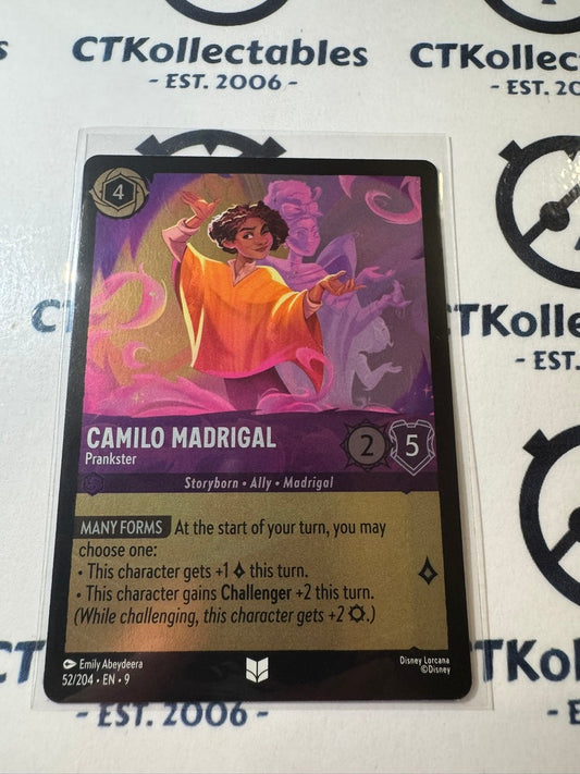 Disney Lorcana Fabled COLD FOIL 52/204 Camilo Madrigal - Prankster UC