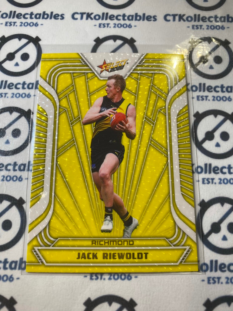 2022 AFL Footy Stars Fractured Yellow #FY167 Jack Riewoldt #010/145 LOW #