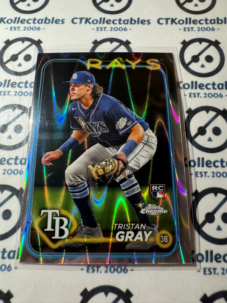 2024 Topps Chrome Baseball Tristan Gray Raywave Rookie Refractor #8 RC