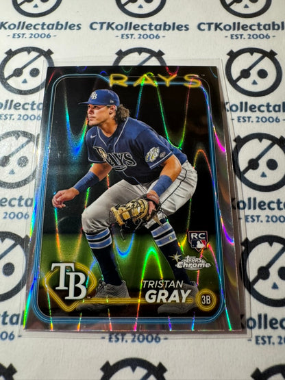 2024 Topps Chrome Baseball Tristan Gray Raywave Rookie Refractor #8 RC