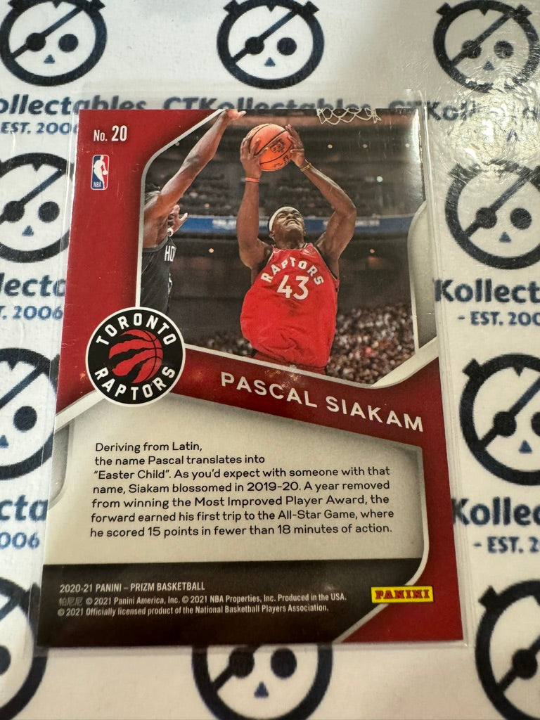 2020-21 NBA Panini Prizm Pascal Siakam Dominance #20 Raptors