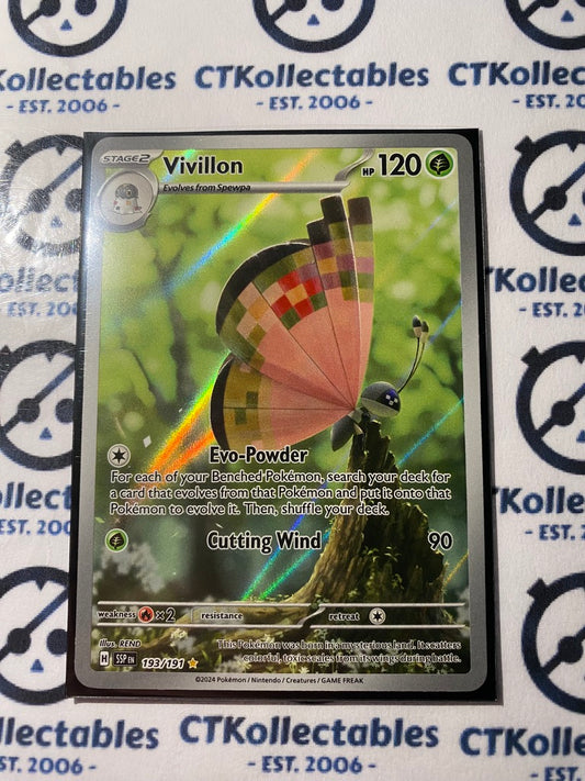 Vivillon Illustration Rare #193/191 Surging Sparks Pokémon TCG 2024