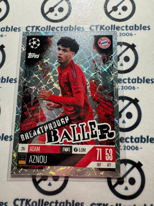 24/25 TOPPS MATCH ATTAX Adam Aznou Breakthrough Baller #215