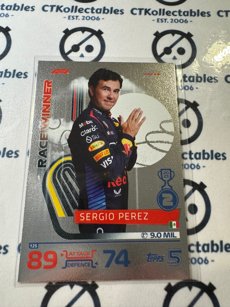 2024 Topps Turbo Attax F1 - Race Winner Sergio Perez Mirror Foil #125