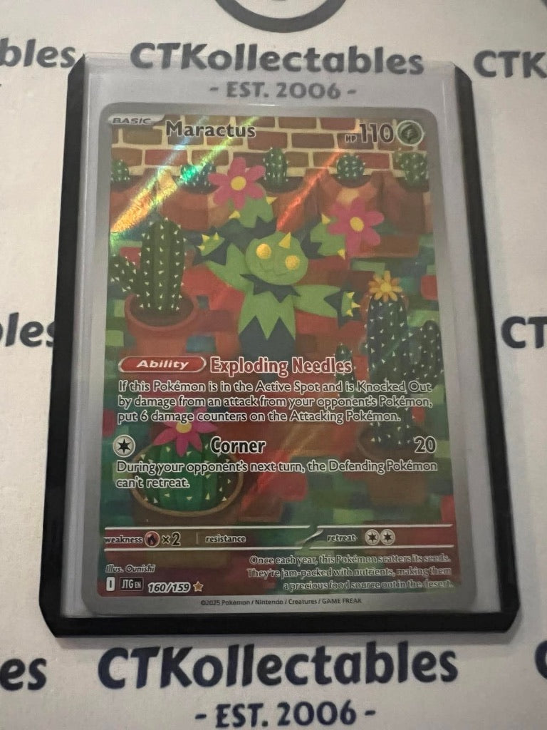 Maractus Illustration Rare #160/159 Journey Together Pokemon Card TCG