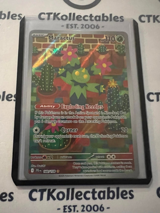Maractus Illustration Rare #160/159 Journey Together Pokemon Card TCG