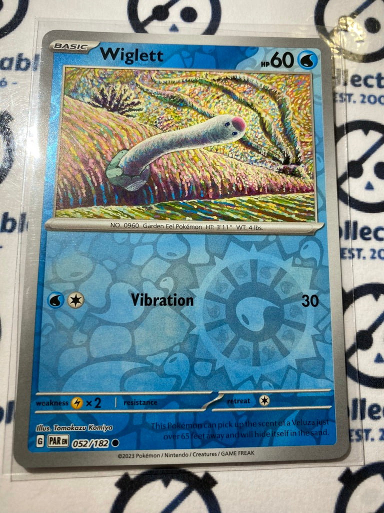 Wiglett Reverse Holo #052/182 2023 Scarlet & Violet Paradox Rift Pokémon