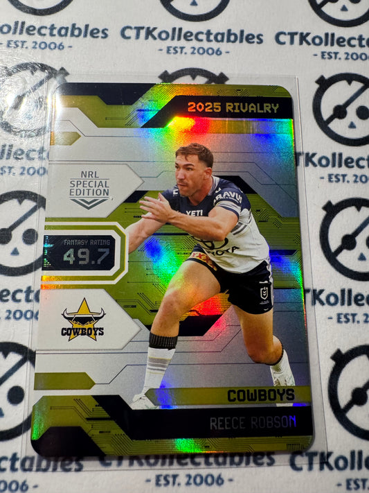 2025 NRL Rivalry Game Card Reece Robson G059/102 Cowboys
