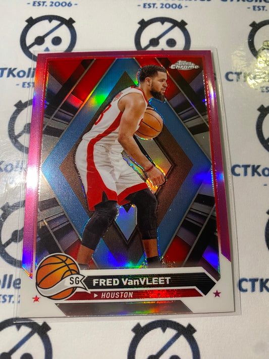 2023/24 Topps NBA Chrome Fred Van Vleet Pink Refractor #126 Rockets