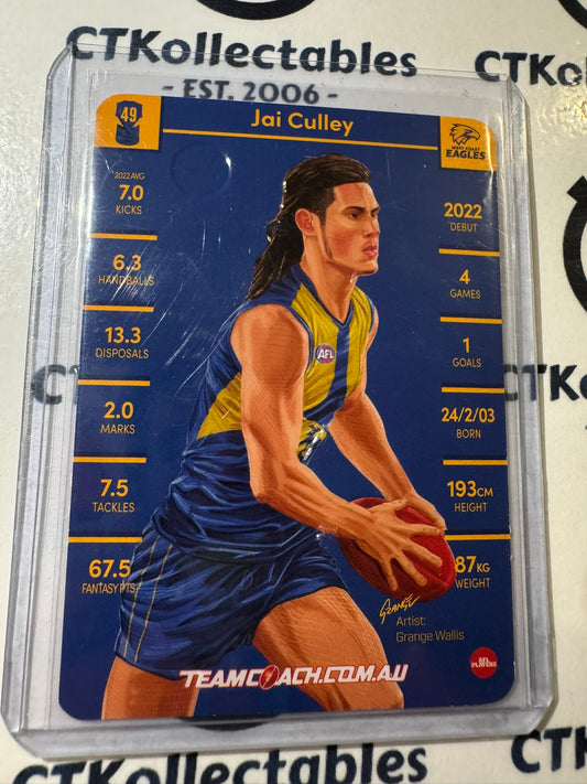 2023 AFL Teamcoach Jai Culley Rookie Wildcard RW-17 Eagles