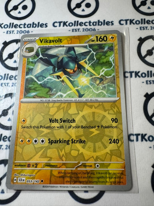 Vikavolt Reverse Holo #053/142 Stellar Crown Scarlet & Violet Pokemon