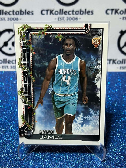 2025-26 Topps Holiday NBA #H193 Sion James Charlotte Hornets RC