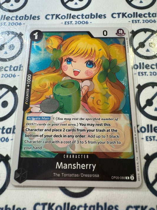 One Piece Mansherry #OP05-088 R Foil Awakening of the New Era Card