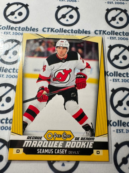 2024-25 O-Pee-Chee Hockey Marquee Rookie YELLOW #565 Seamus Casey Devils