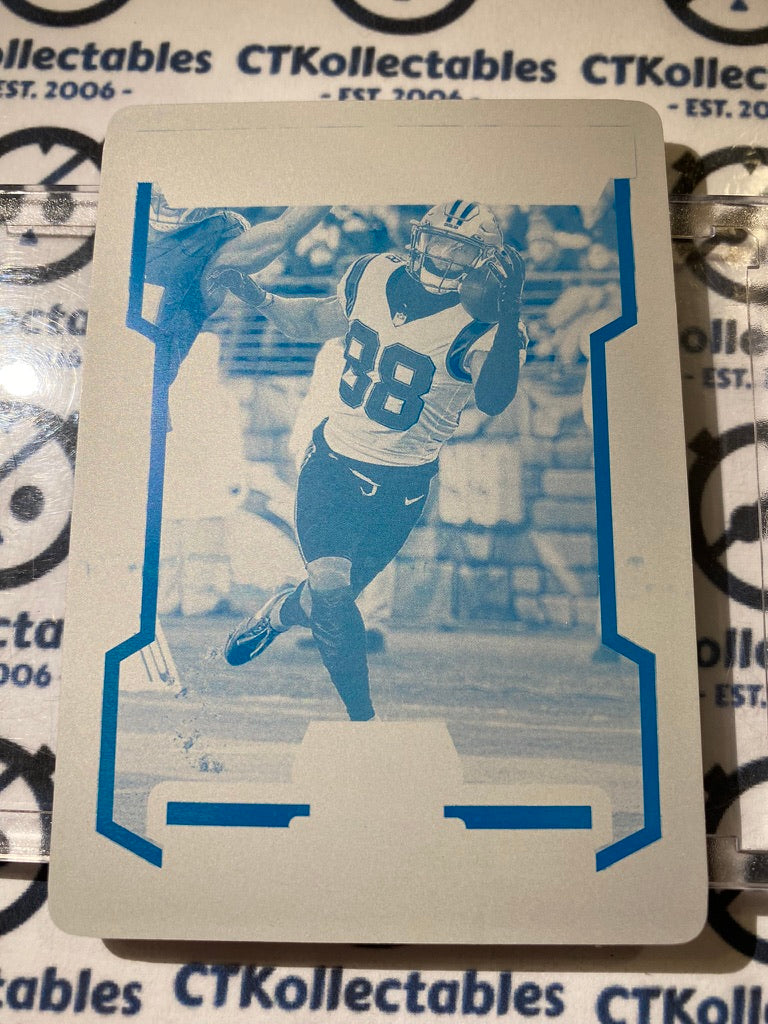 2023 NFL Score Terrace Marshall Jr. Cyan Printing Plate 1/1 Panthers