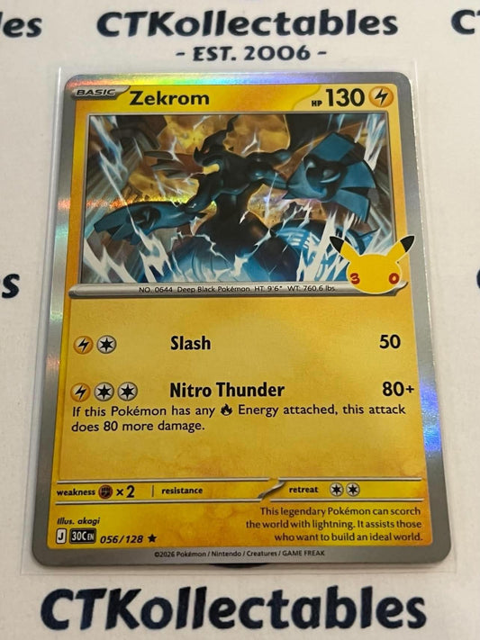Zekrom 056/128 Holo Rare Foil ENG 30th Anniversary Celebration Pokemon TCG