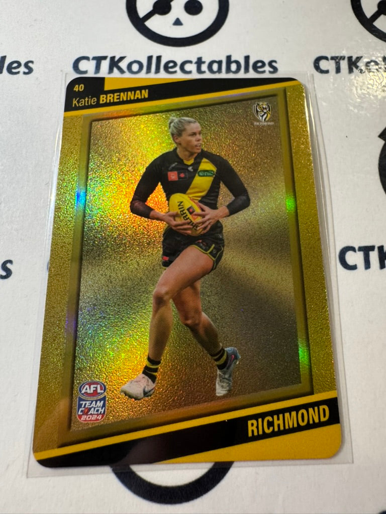 2024 AFLW Teamcoach GOLD #40 Katie Brennan Tigers