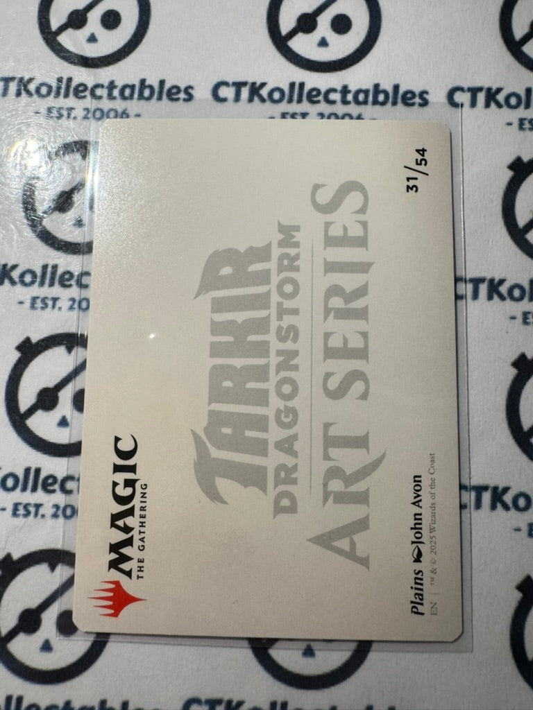 MTG Tarkir Dragonstorm 0031/54 Plains SIGNATURE Art Series