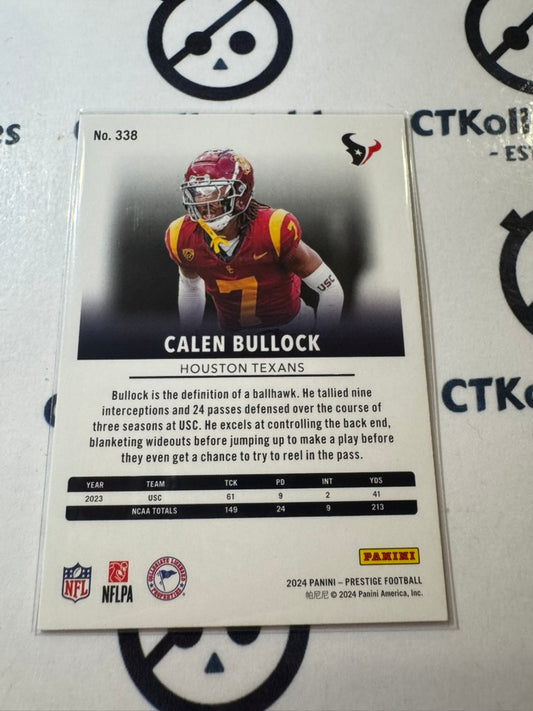 2024 NFL Prestige Rookie Card #338 Calen Bullock Houston Texans