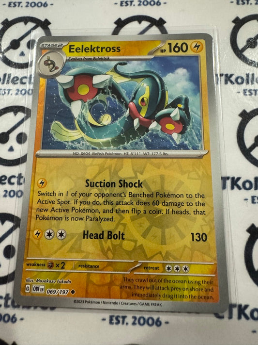 Eelektross Reverse Holo #069/197 2023 Obsidian Flames Pokemon Card