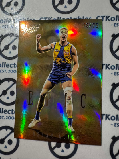 2025 AFL Footy Stars Luminous EPIC GOLD Oscar Allen #08/75 LOW ##