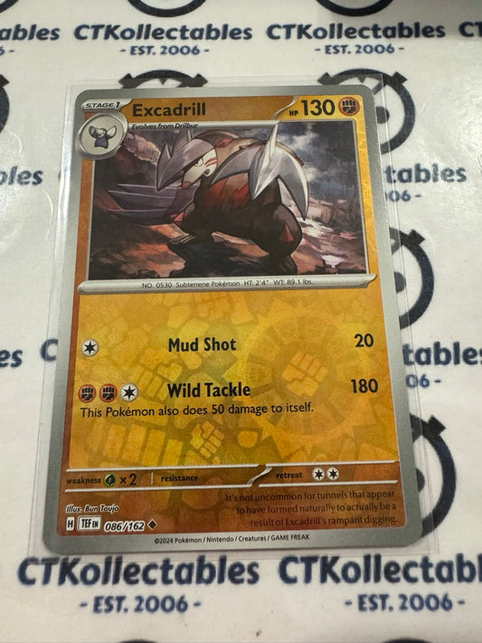 Excadrill Reverse Holo Scarlet & Violet Temporal Forces # 086/162 Pokemon
