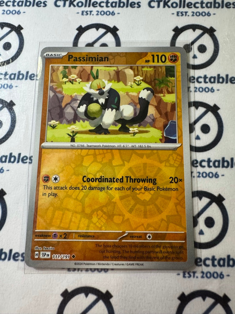 Passiman Reverse Holo #111/191 Surging Sparks Pokémon TCG 2024