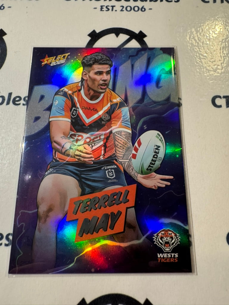 2026 Select NRL League Heroes BANG #B100 Terrell May Tigers