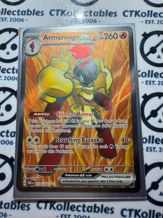 Armarouge Ultra Rare Full Art #218/182 2023 Paradox Rift Pokémon TCG