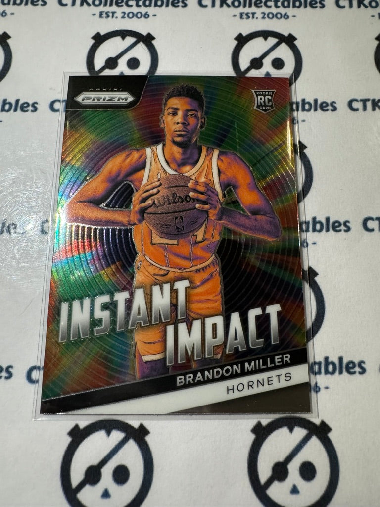 2023-24 NBA Panini Prizm Brandon Miller Instant Impact #4 Hornets