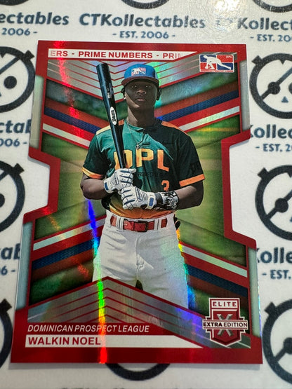 2023 Panini Baseball Elite Extra Walkin Noel Rookie Red Die Cut #127/200