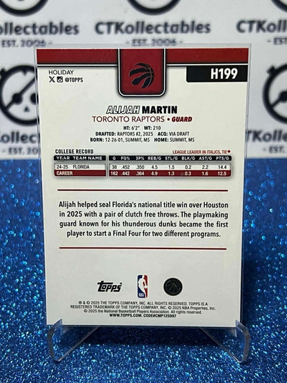 2025-26 Topps Holiday NBA Glitter #H199 Alijah Martin Toronto Raptors RC