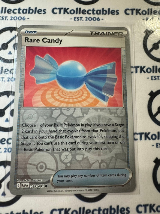 Rare Candy Reverse Holo #089/091 2024 Paldean Fates Pokemon Card