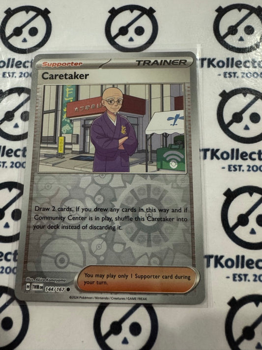 Caretaker Reverse Holo #144/167 Twilight Masquerade Pokemon Card