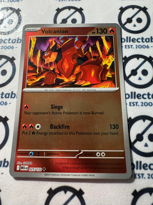 Volcanion Reverse Holo #025/132 Mega Evolution Pokemon