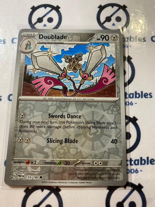 Doublade Reverse Holo #133/182 2023 Scarlet & Violet Paradox Rift Pokémon TCG