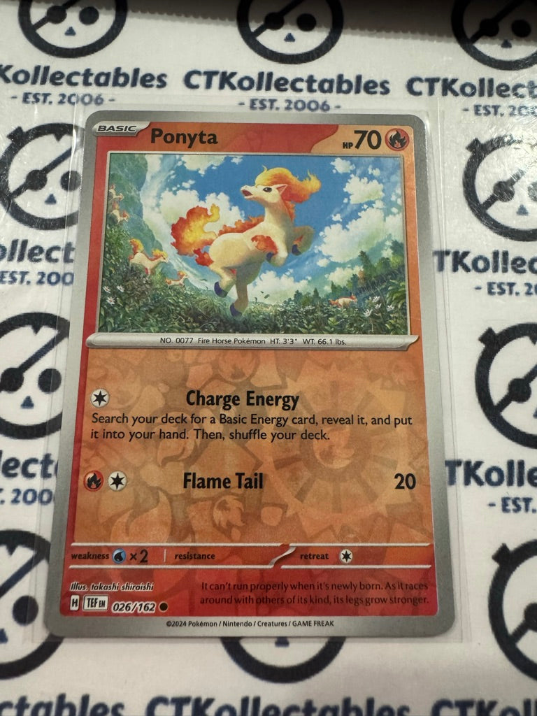 Ponyta Reverse Holo Scarlet & Violet Temporal Forces # 026/162 Pokemon
