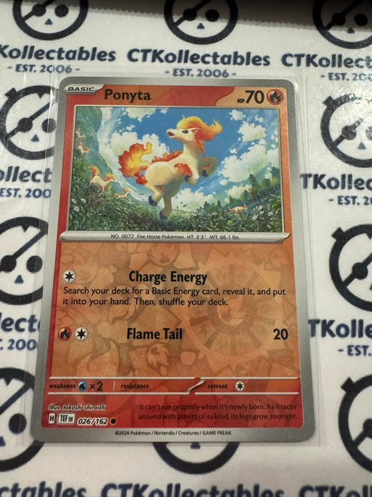 Ponyta Reverse Holo Scarlet & Violet Temporal Forces # 026/162 Pokemon