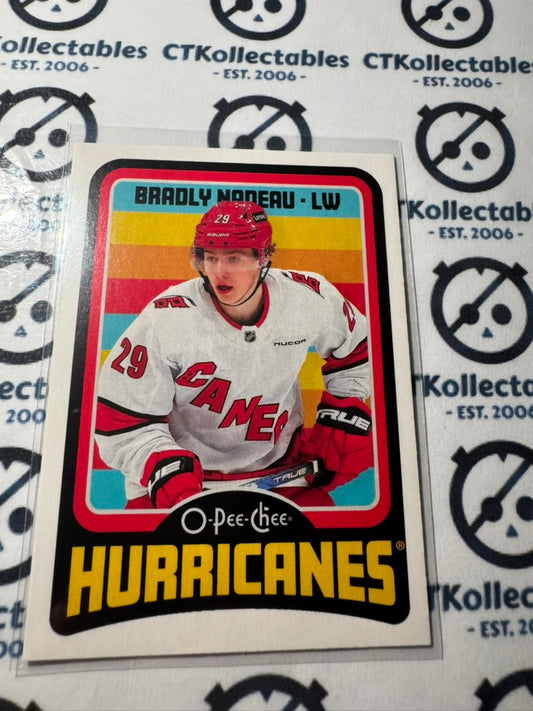 2024-25 O-Pee-Chee Hockey RETRO #566 Bradly Nadeau Carolina Hurricanes