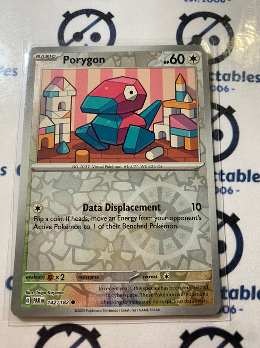 Porygon Reverse Holo #142/182 2023 Scarlet & Violet Paradox Rift Pokémon TCG