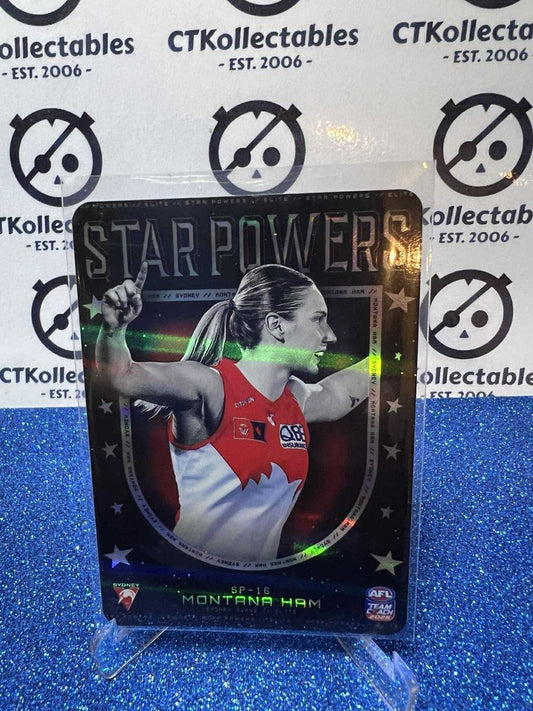 2025 AFLW TEAMCOACH MONTANA HAM STAR POWERS #SP-16 SWANS